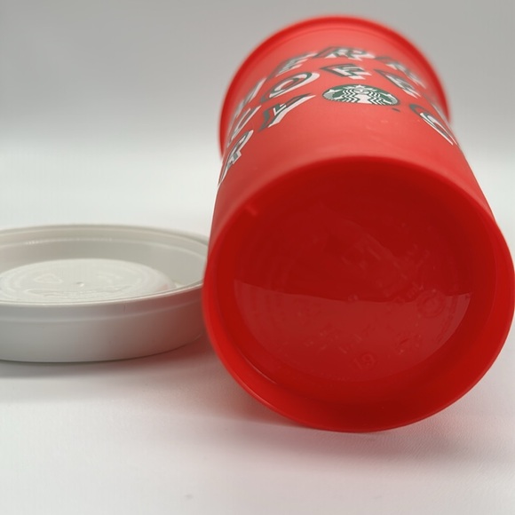 Set of 4 Starbucks , Pink, holiday Red, take it to go. Reusable 16oz Cup - Picture 5 of 9